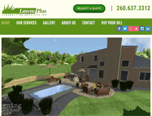 Tablet Screenshot of lawnspluslandscaping.com